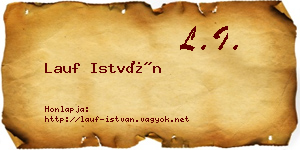 Lauf István névjegykártya