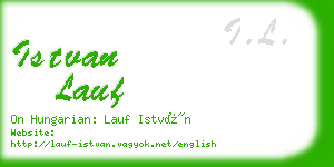 istvan lauf business card